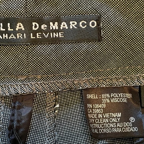 Tahari Levine Isabella DeMarco gray pantsuit womens size 8 - Picture 14 of 15